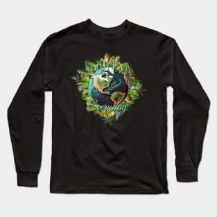 Earth Day Everyday Leaf and Floral Design Long Sleeve T-Shirt
